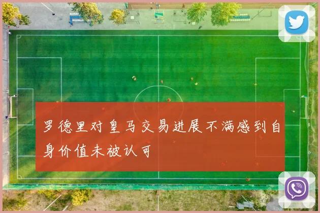 罗德里对皇马交易进展不满感到自身价值未被认可